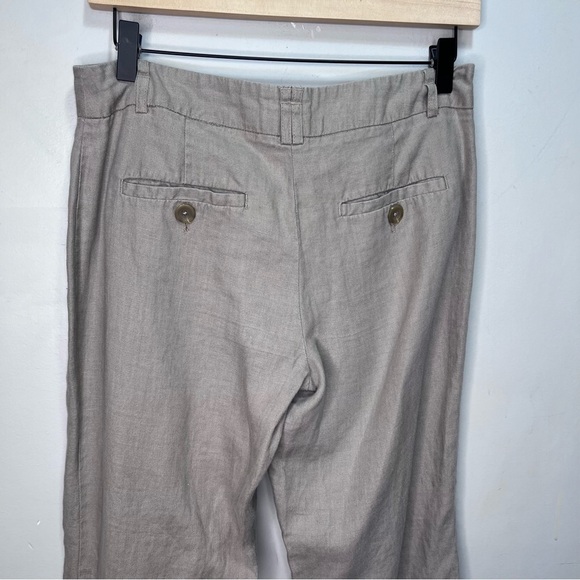 R&w Tan Linen Trouser Pants Size 4 - Picture 4 of 9